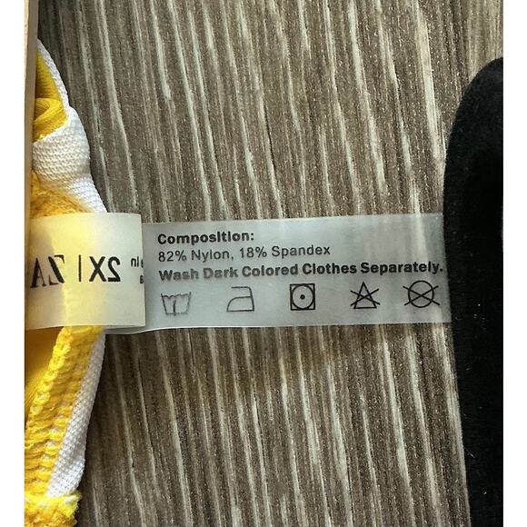 NWT Zaful Yellow Lace-Up Ruffle One Piece Swimsuit‎ Beach Bodysuit Size 12 - Picture 4 of 7